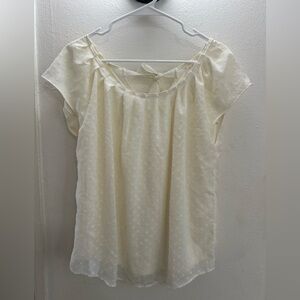 Lauren Conrad Women’s Medium Cream Colored Blouse